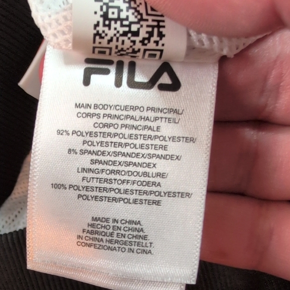 Fila Black Sweatpants with White Accents - Picture 7 of 8